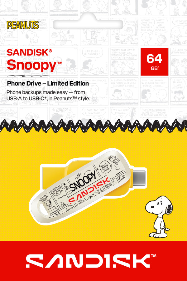 Sandisk 64GB Phone Drive - Snoopy
