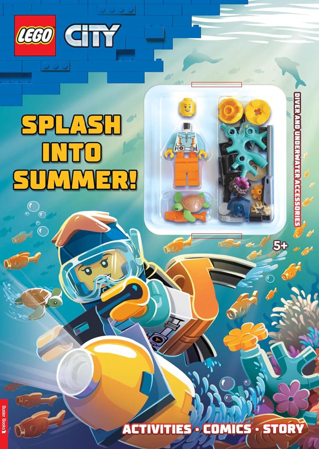Legoâ(r) City: Splash Into Summer (with Diver Lego Minifigure and Underwater Accessories)