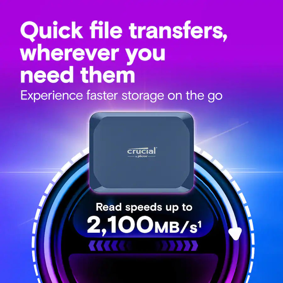 Crucial X10 2TB Portable SSD - Blue