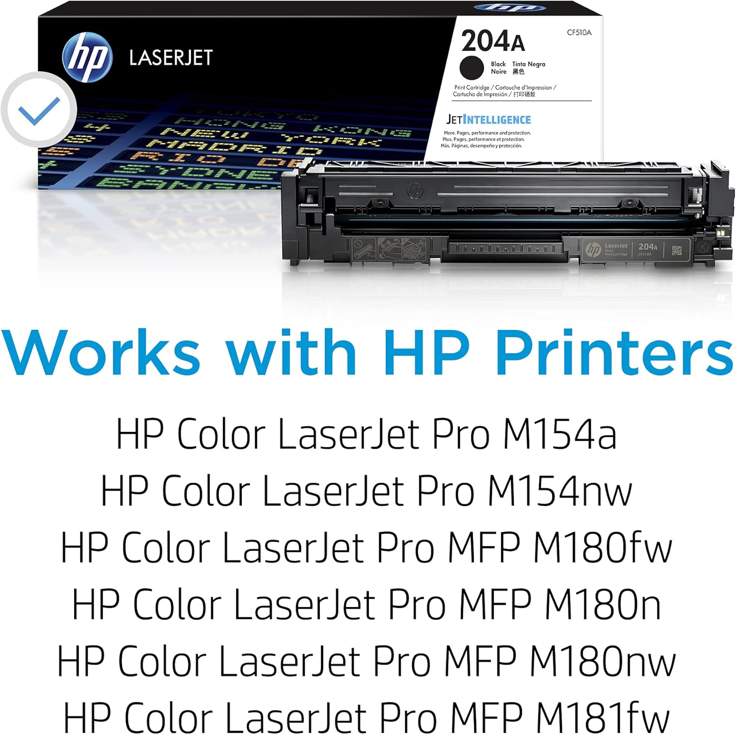 HP CF510A Original LaserJet Toner Cartridge, 204A Black