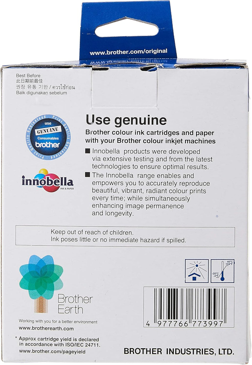 Brother LC3619CL3PK Original Ink Cartridge Compatible with MFC Series, 1500 Pages, Magenta/Cyan/Yellow (Set of 3)