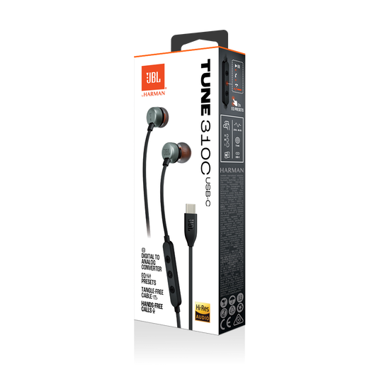 JBL Tune 310C USB-C Earphone - Black