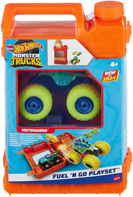 MATTEL HOT WHEELS MONSTER TRUCKS MOTOSAURUS STUNT N GO PLAYSET