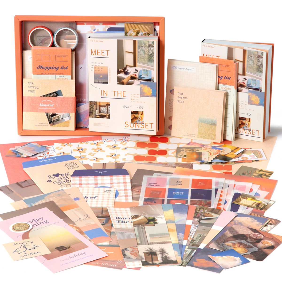 Scrapbooking Stickers and Notebook Set, Sunset XM2109