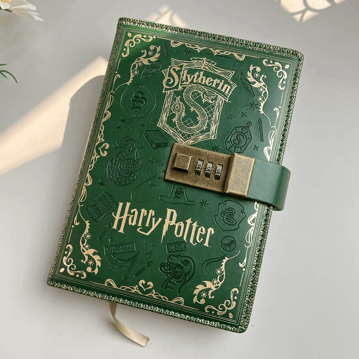 Harry Potter A5 PU Notebook With Lock Slytherin