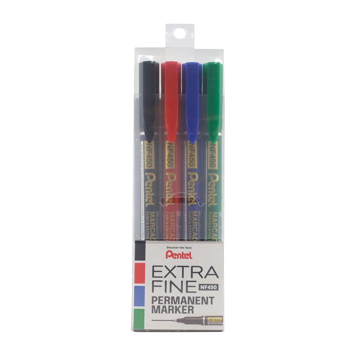 PENTEL Extra Fine Permanent Marker (4-col Set)
