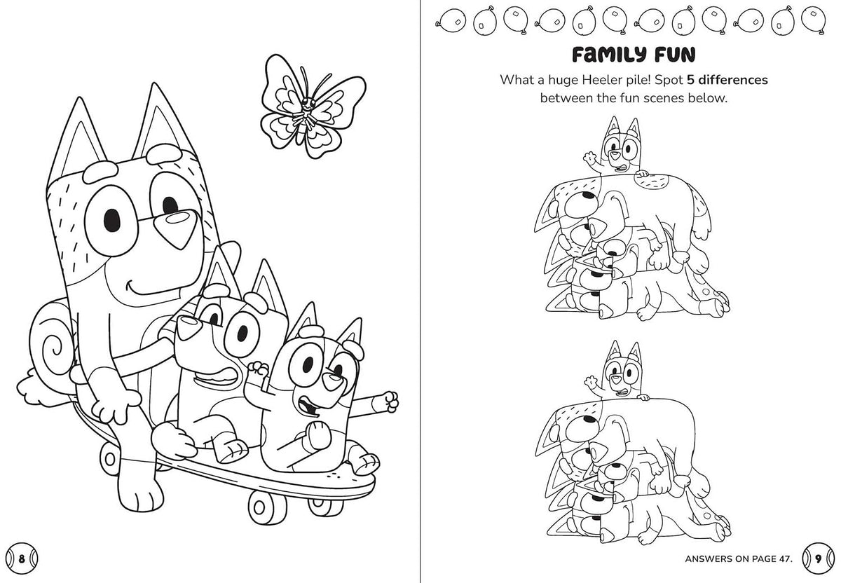Bluey: Family Games: Coloring & Activity with Stackable Markers (Paperback)