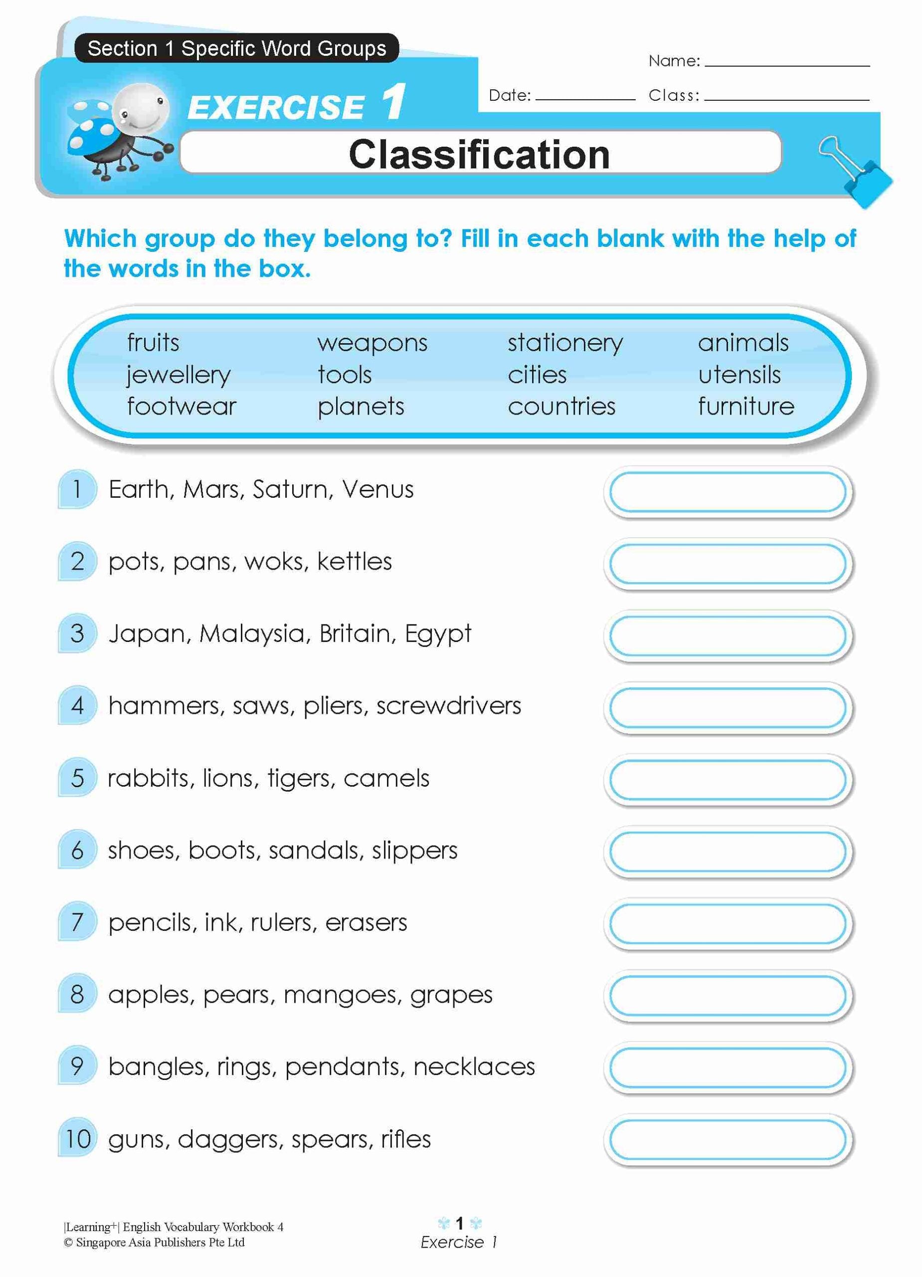 Learning+ English Vocabulary Workbook 4 – Popular Book Company Pte Ltd