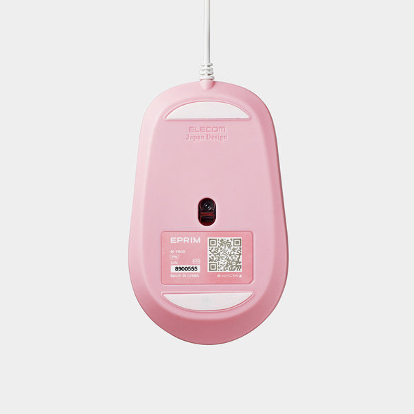 Elecom 3 Buttons BlueLED Wired Mouse Pink