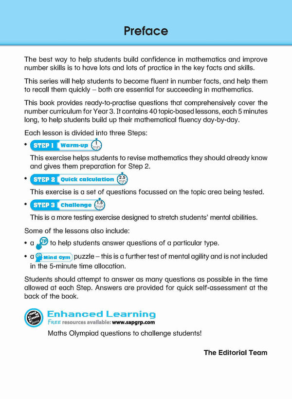 Primary 3 Learning+ Mathematics by the Minute Workbook 3- 2nd Edition