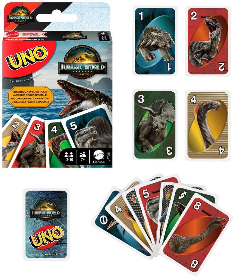 Mattel Uno Jurassic World Rebirth Card Game