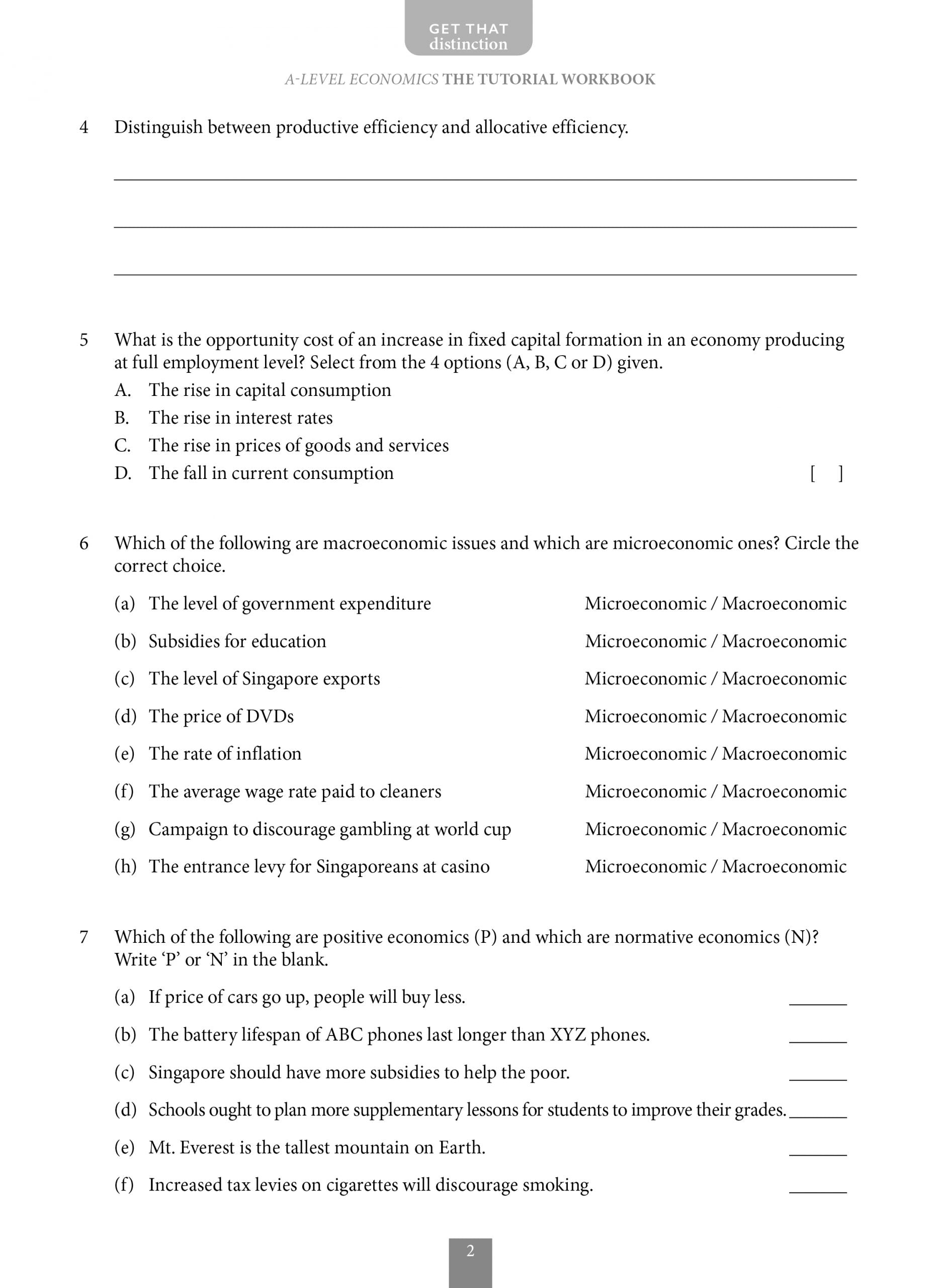 AL Economics Tutorial Workbook