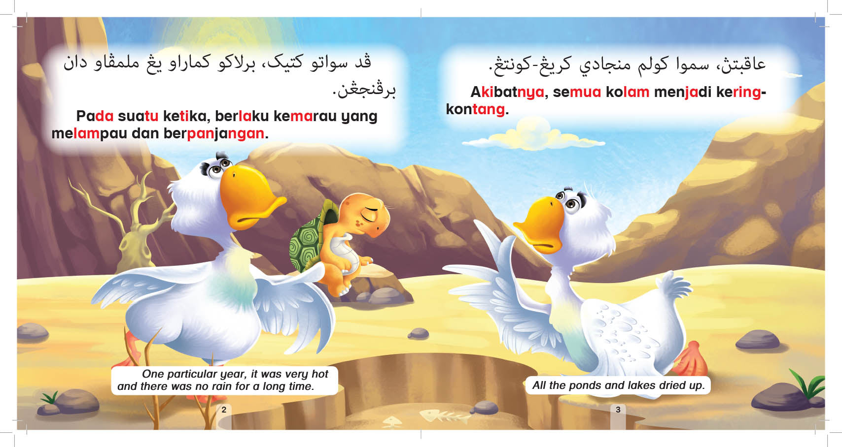 Buku Cerita Jawi-BM & English : Kura Yang Tidak Mendengar Nasihat