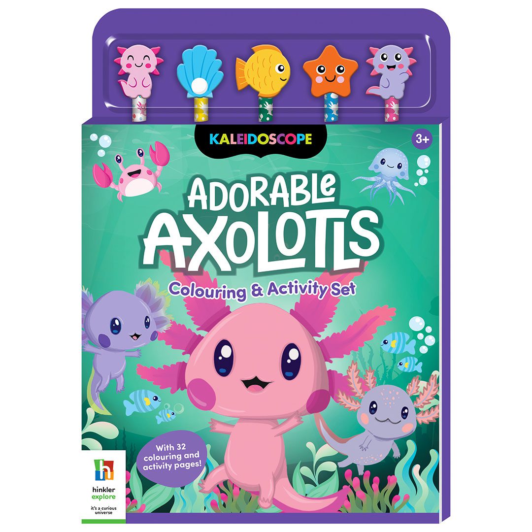 ADORABLE AXOLOTLS COLOURING AND ACTIVITY