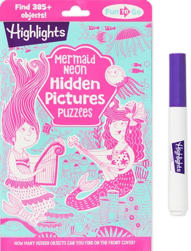 MERMAID NEON HIDDEN PICTURES PUZZLES