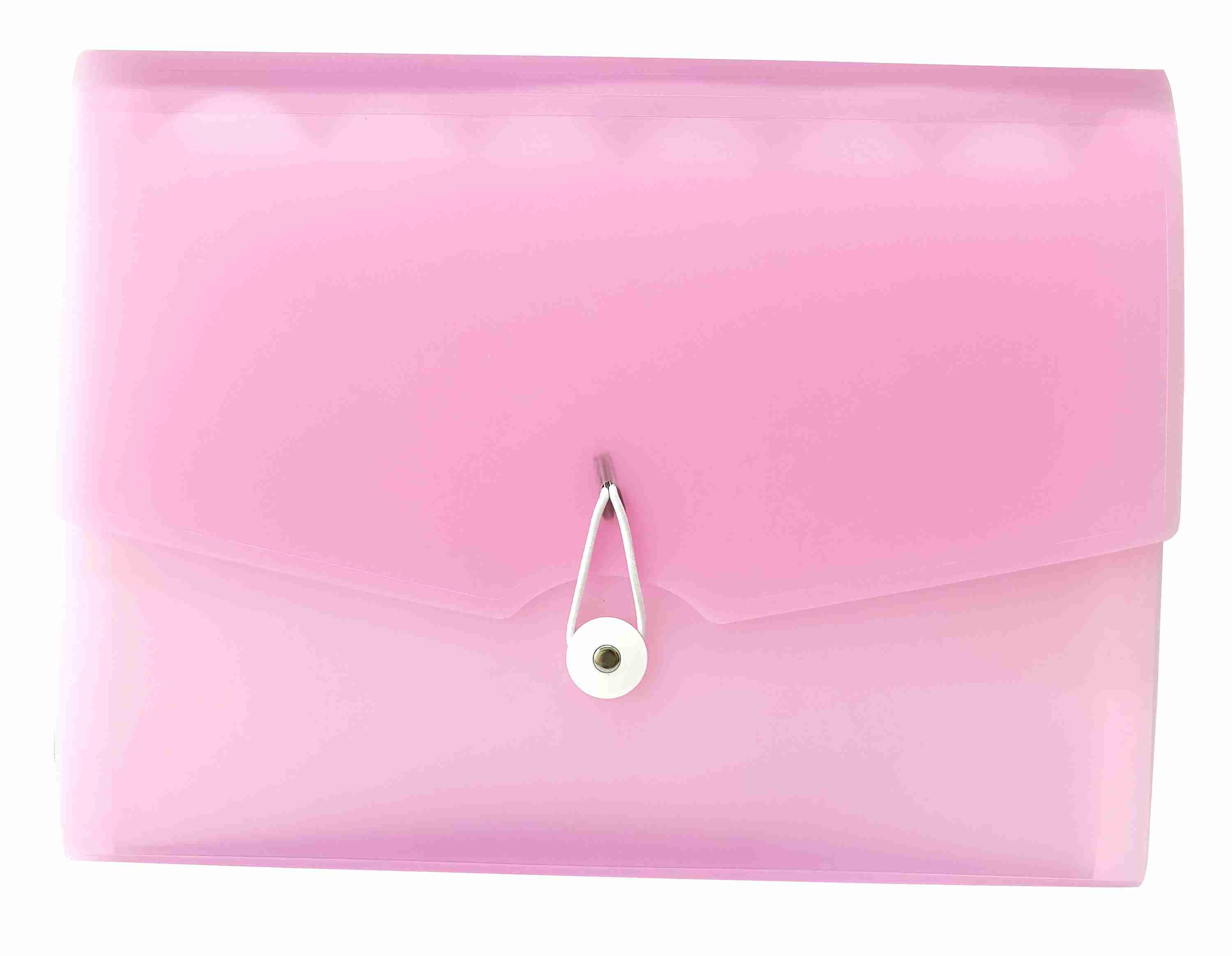 POP BAZIC A4 Expanding File 13 Pockets Pastel Pink