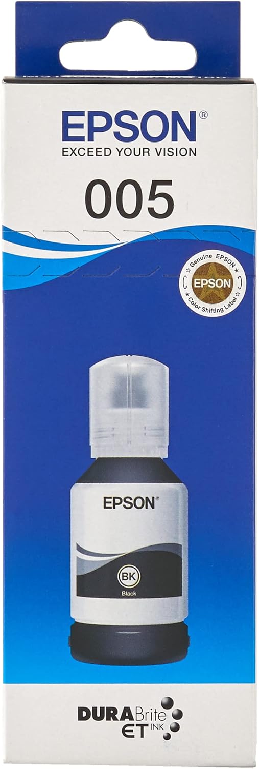 Epson 005 High Capacity Ink Bottle, 120ml, Black
