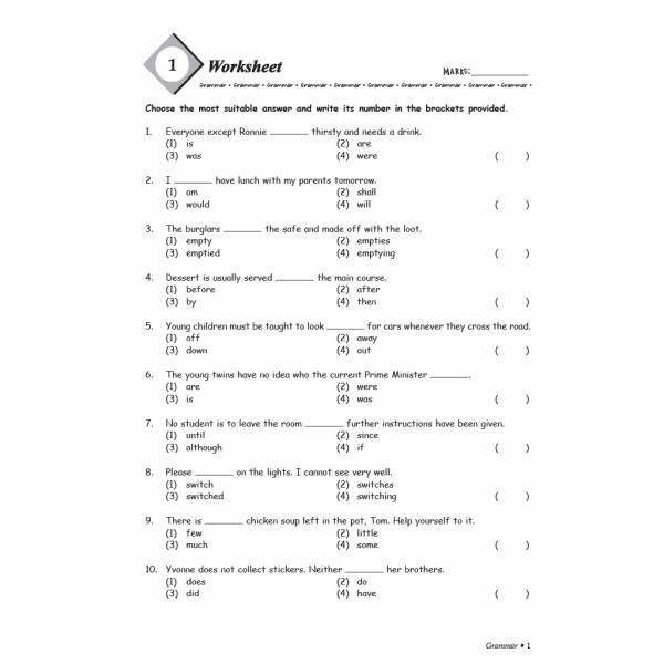 Primary 6 Grammar & Vocabulary