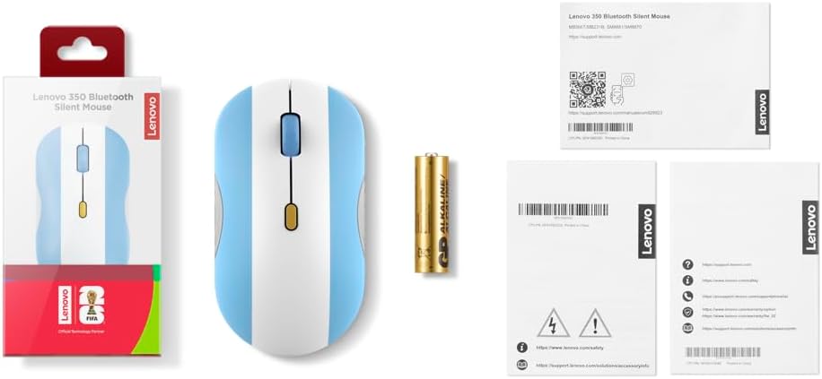 Lenovo 350 Bluetooth Silent Mouse (Fan Edition) Argentina Flag