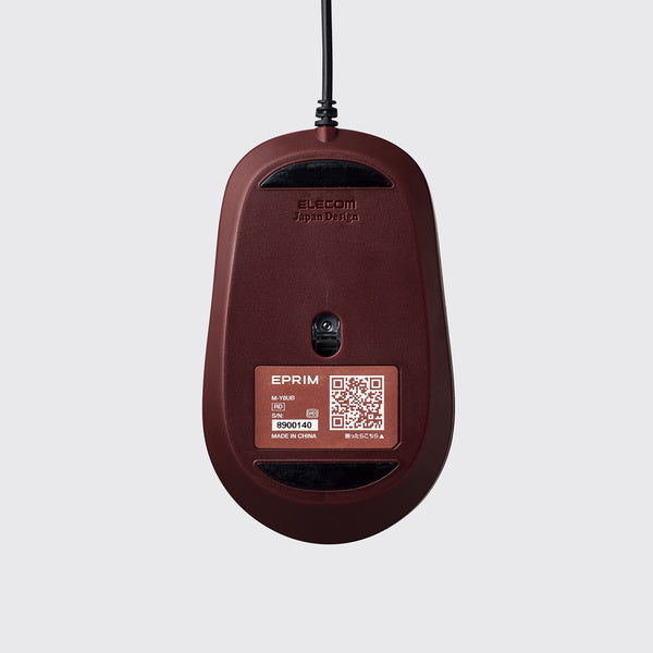 Elecom 3 Buttons BlueLED Wired Mouse Red