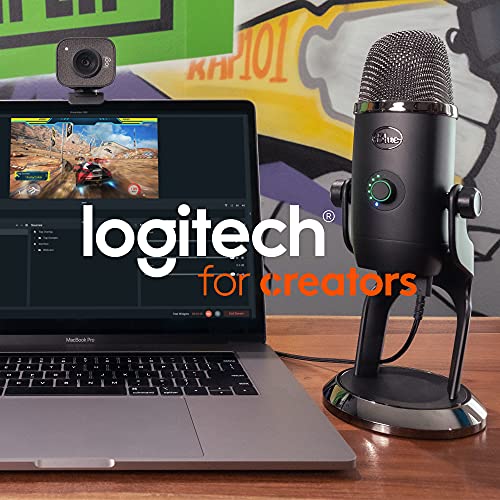 Logitech for Creators BlueSnowball ICE Microphone for PC and Mac with Cardioid Condenser Mic Capsule Adjustable Desktop Stand & USB Cable - Black
