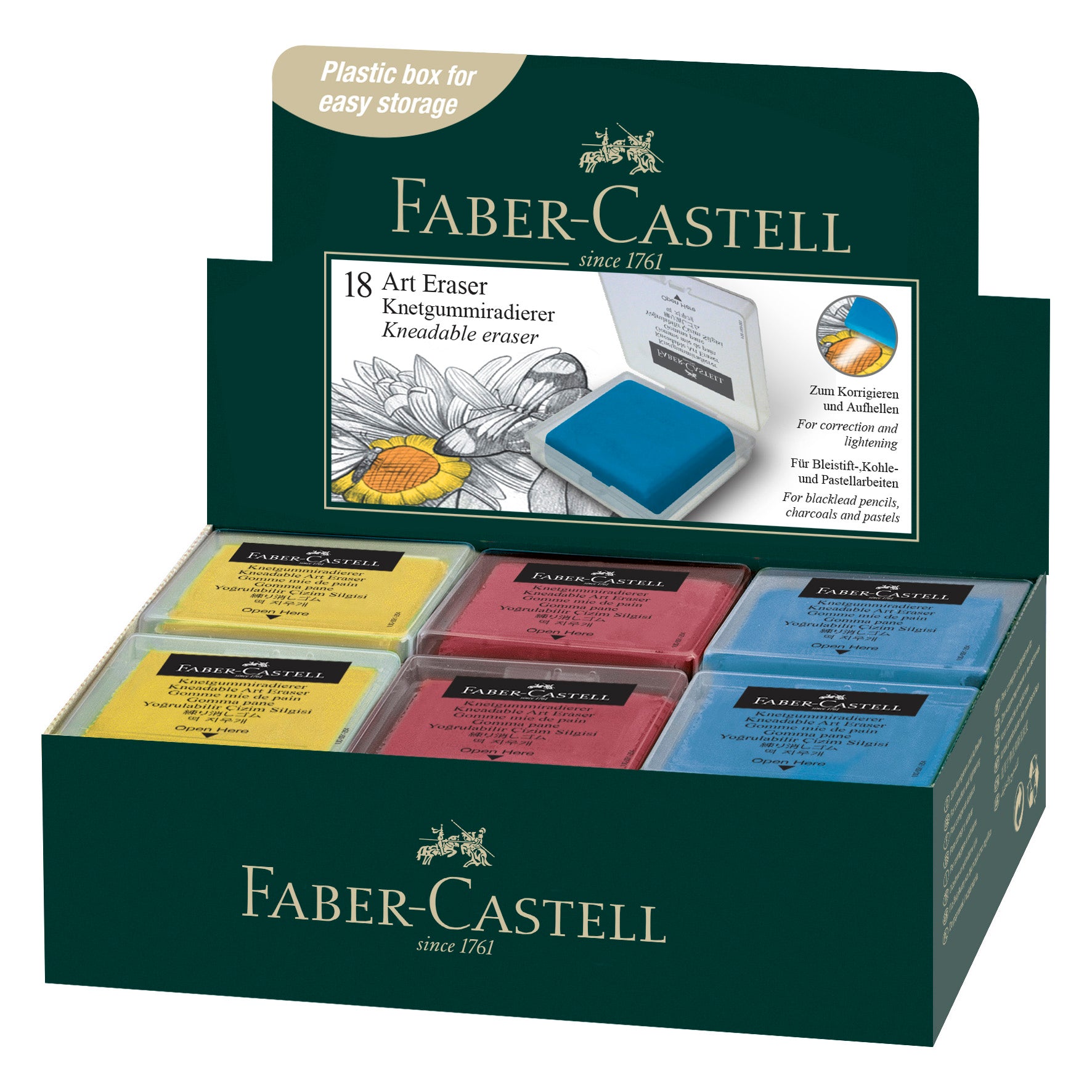 Faber-Castell Kneadable Art Eraser, Various Colour