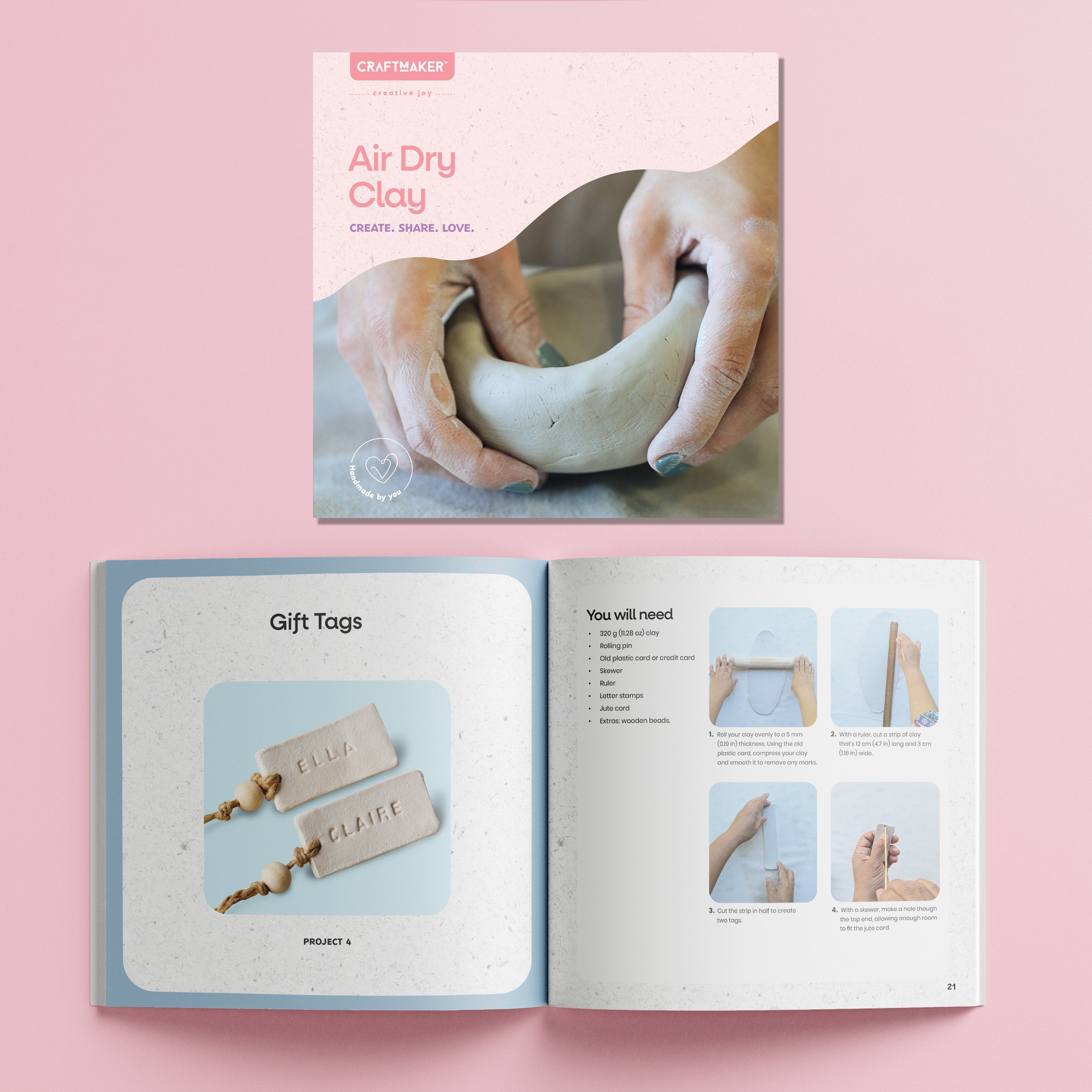 Craft Maker Air Dry Clay Decor Kit