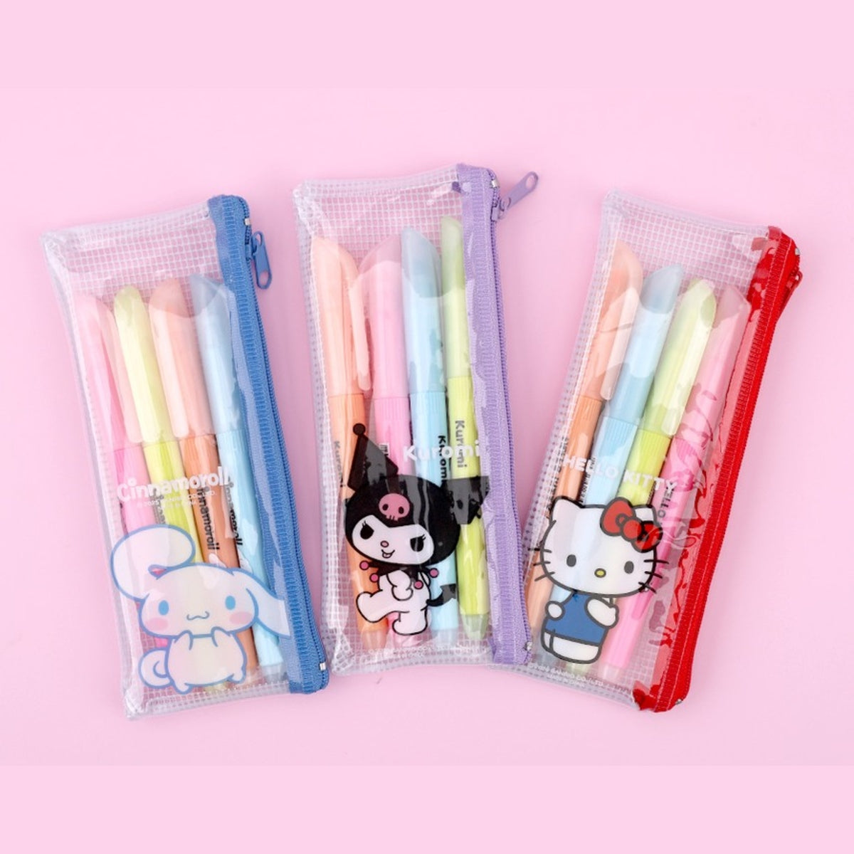 Sanrio Hello Kitty Highlighter 4's Pouch Set