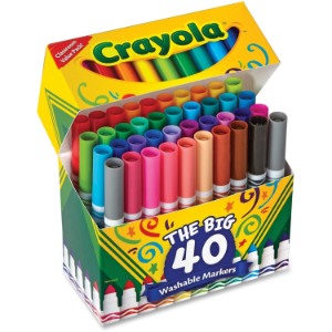 CRAYOLA U/C W.MARKERS 40'S-BROAD 587858