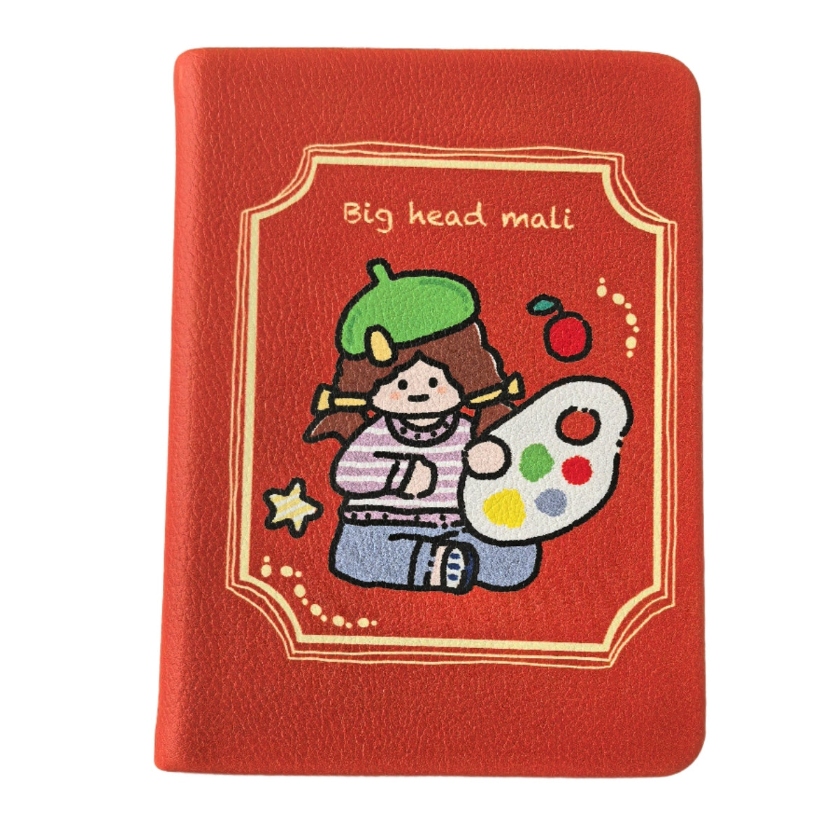 A6 Leather Cover Grid Notebook 80'S - Painter