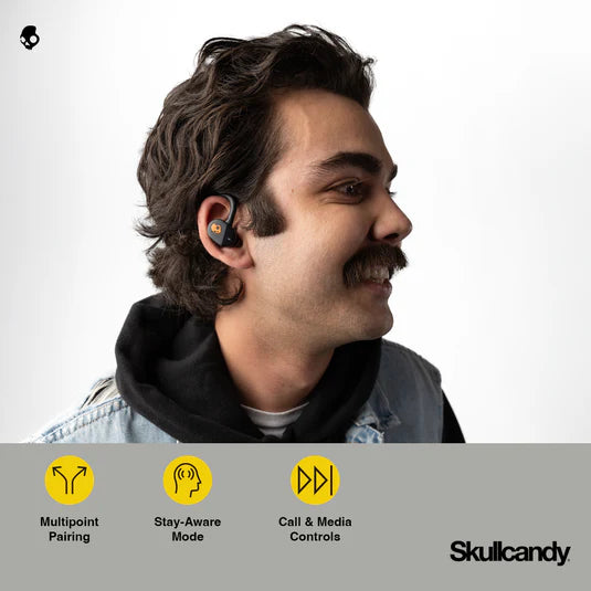 Skullcandy Push Play Active True Wireless Sport In-Ear Earbuds Black/Orange