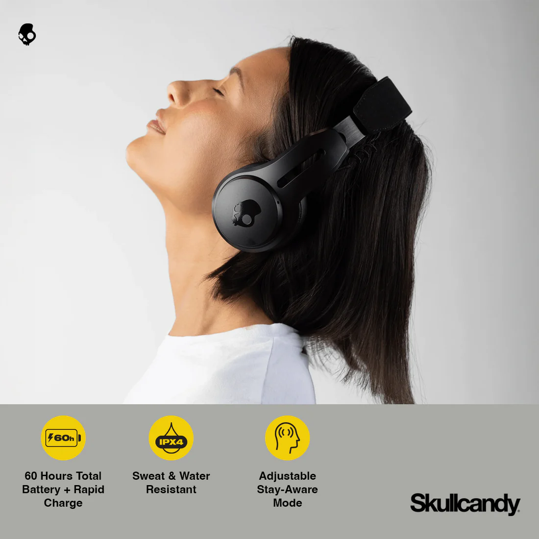 Skullcandy Icon ANC Noise Cancelling Wireless Over-Ear Headphones Black
