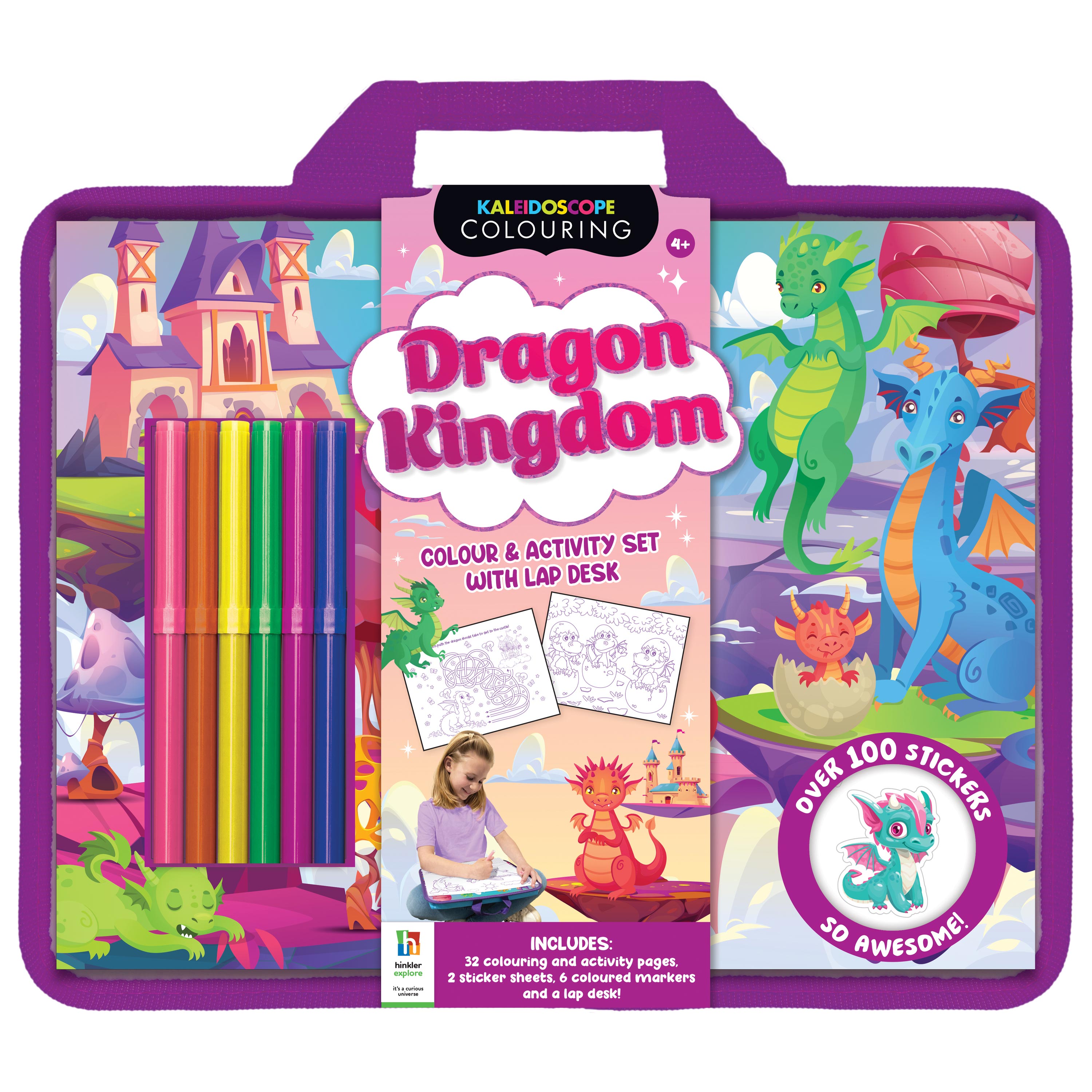 Dragon Kingdom Colouring Set With Lap De