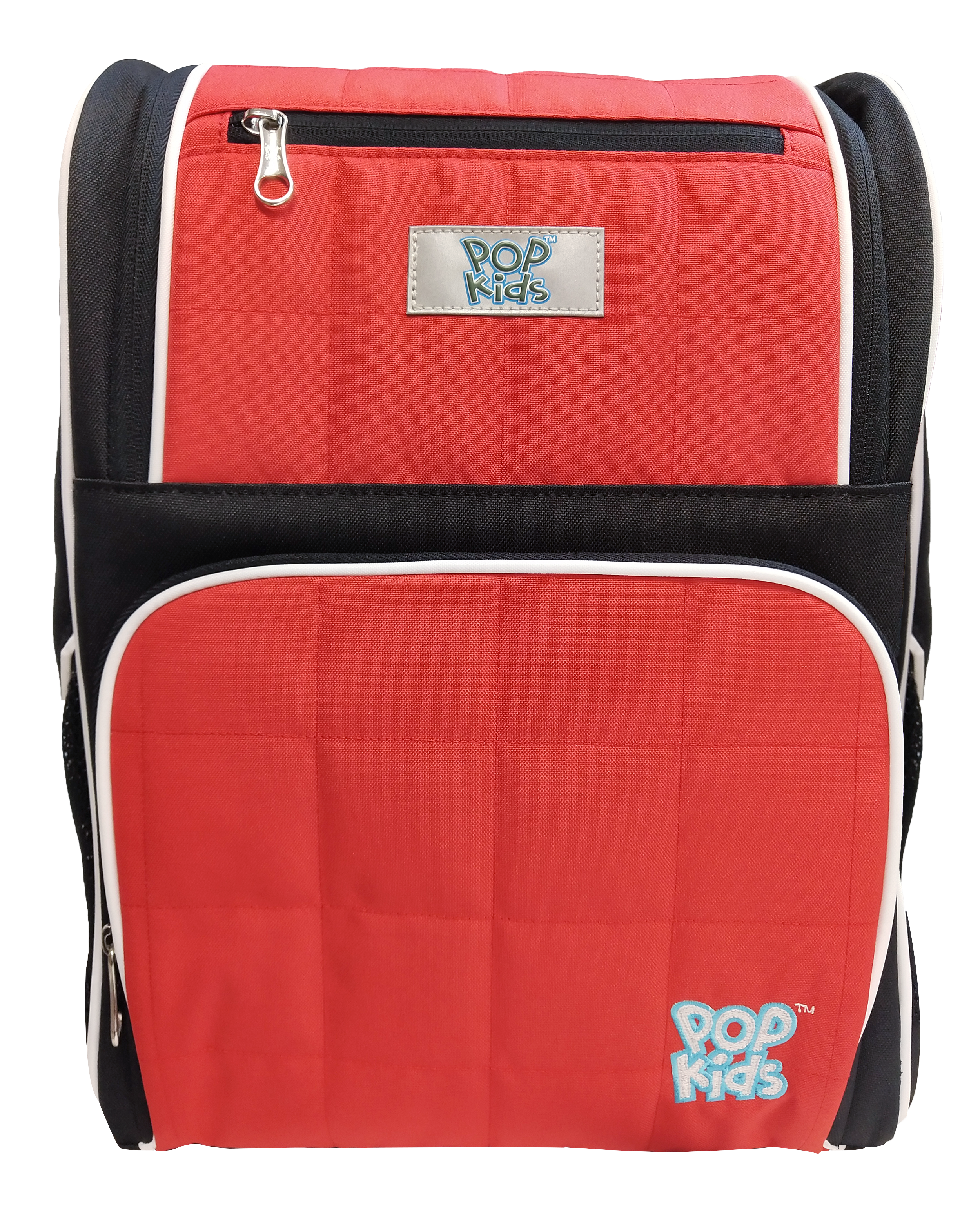POP Kids Puffy School Bag - Black/red
