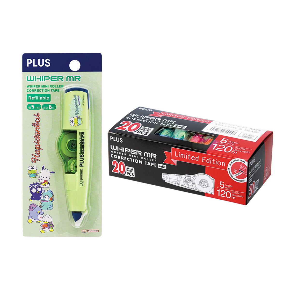 PLUS MR Correction Tape Set Hapidanbui Keroppi