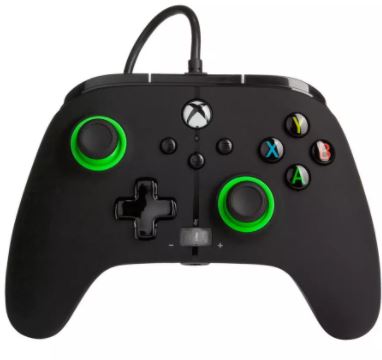 PowerA Enhanced Wired Controller for Xbox Series X|S - Green Hint (Officially Licensed)