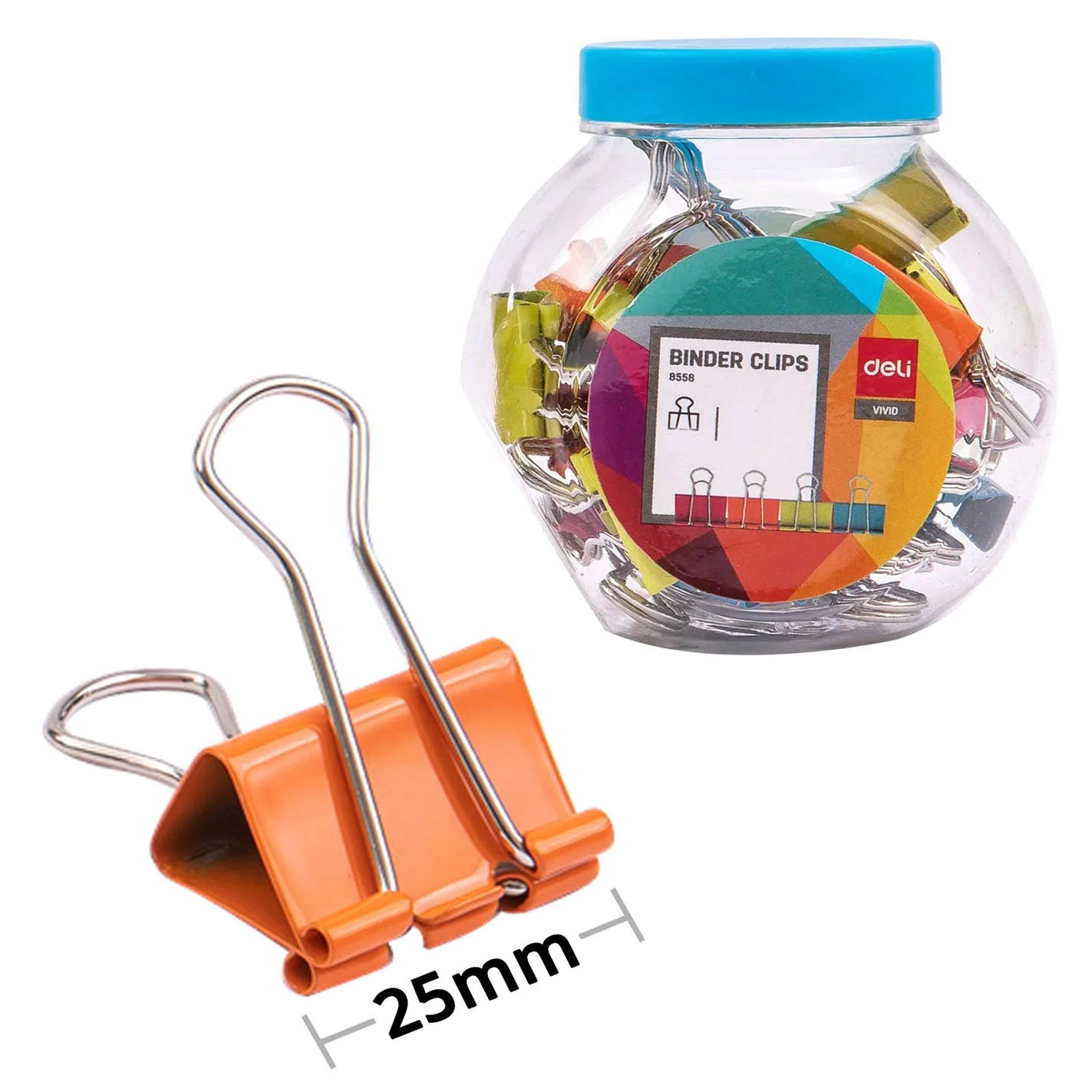 DELI BINDER CLIP 25MM 12PCS
