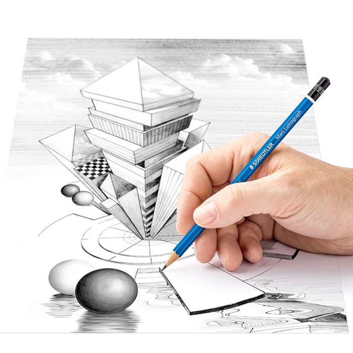 Staedtler 100-HB x 12pcs Lumograph Pencil