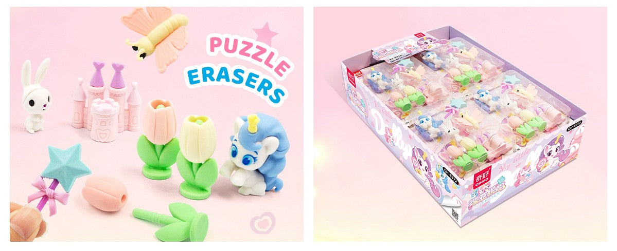 Unicorn Eraser Set – 7pcs Set