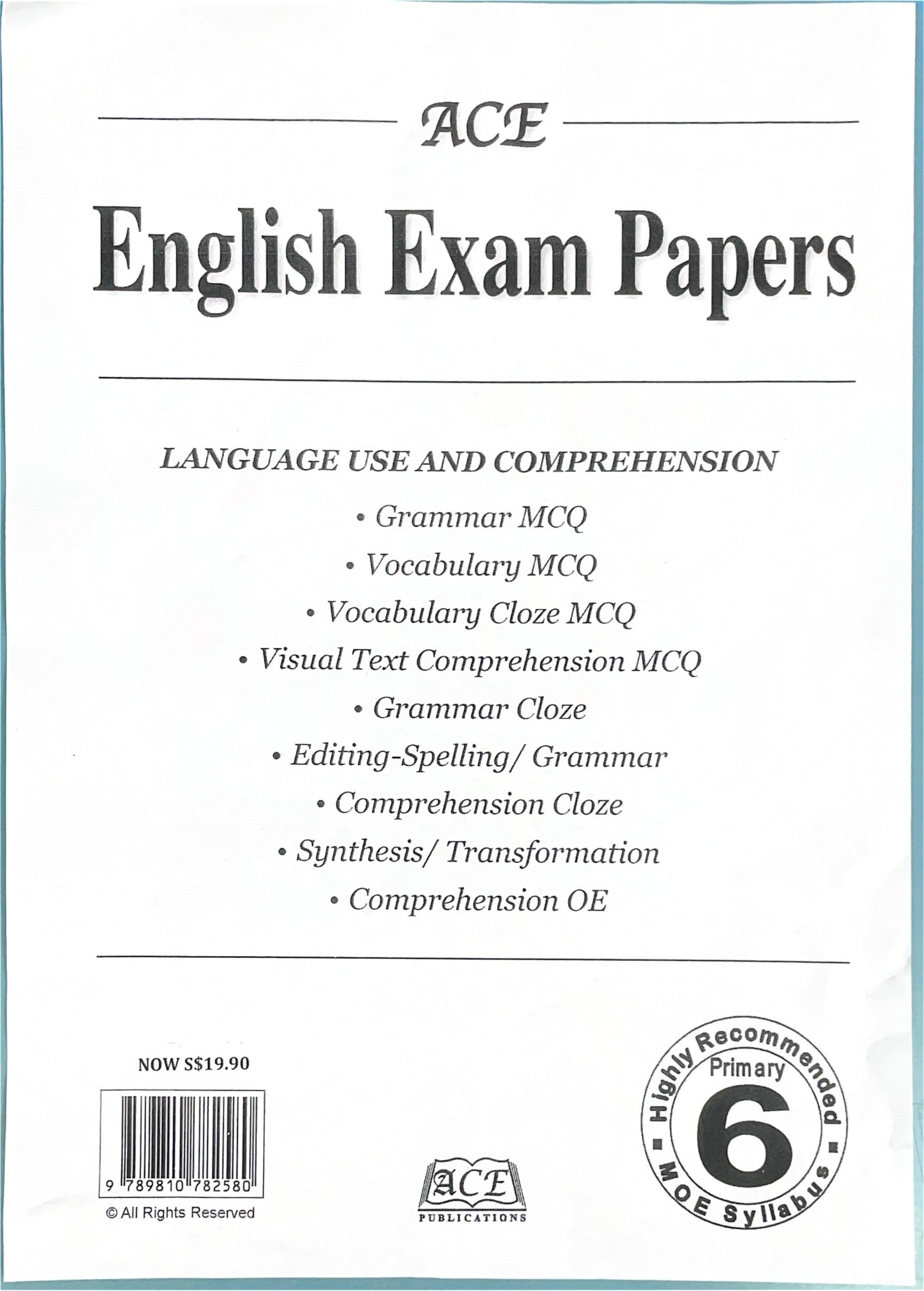 ACE English Exam Papers – Primary 6
