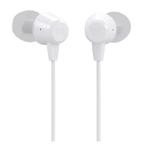 JBL C50HI In-Ear Headphones with Microphone White