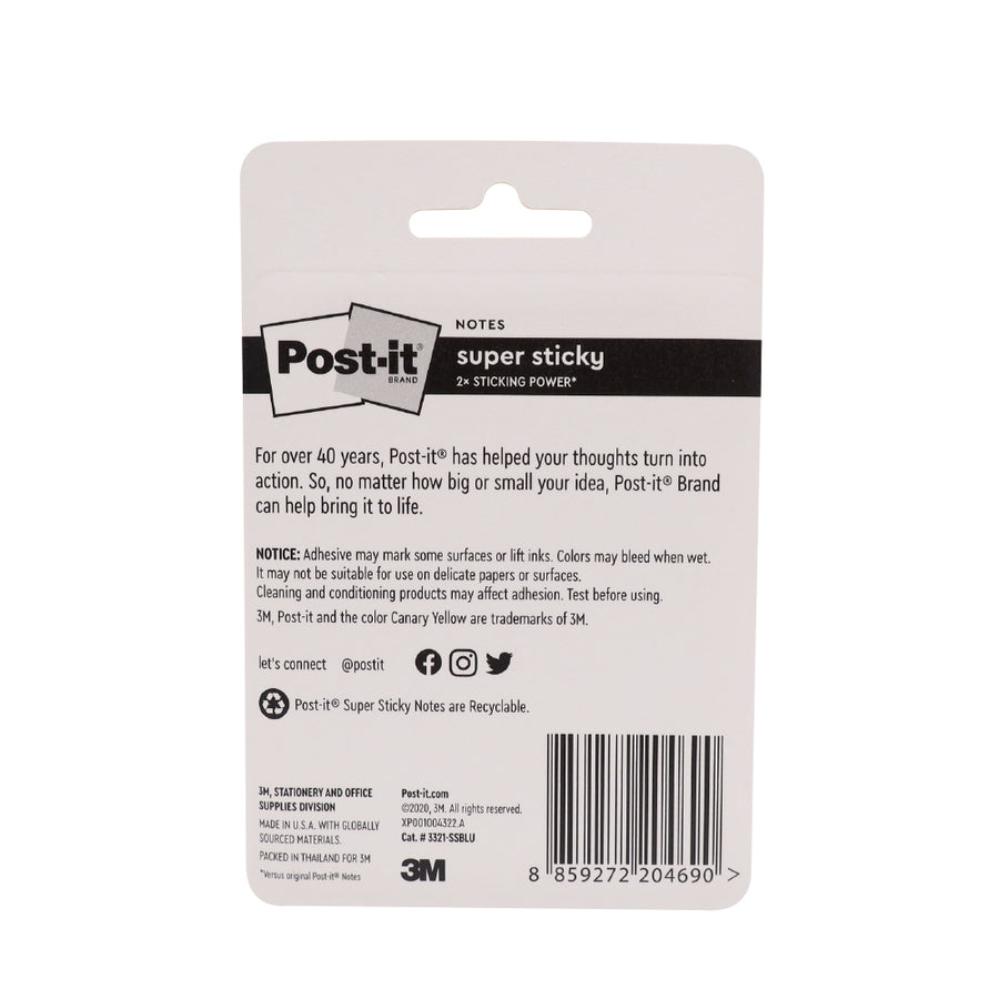 Post-it® Super Sticky Notes, 3pads/pack – Popular Book Company Pte Ltd