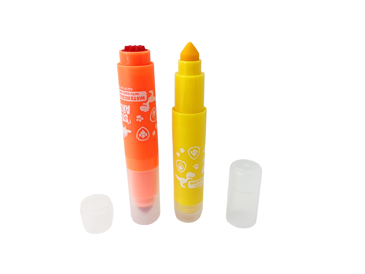 PAW PATROL WATERCOLOUR MARKER WITH STAMP 12COL