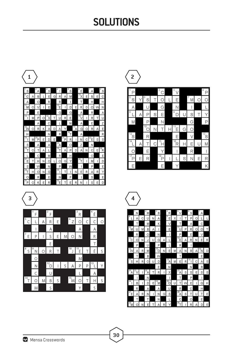 Mensa Crosswords: Test your word power with more than 100 puzzles