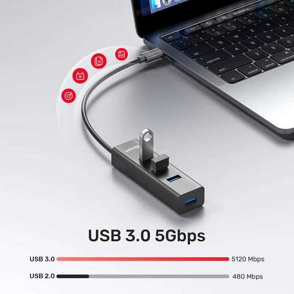 Unitek Y-3089Z01 4-Port Powered USB 3.0 Hub