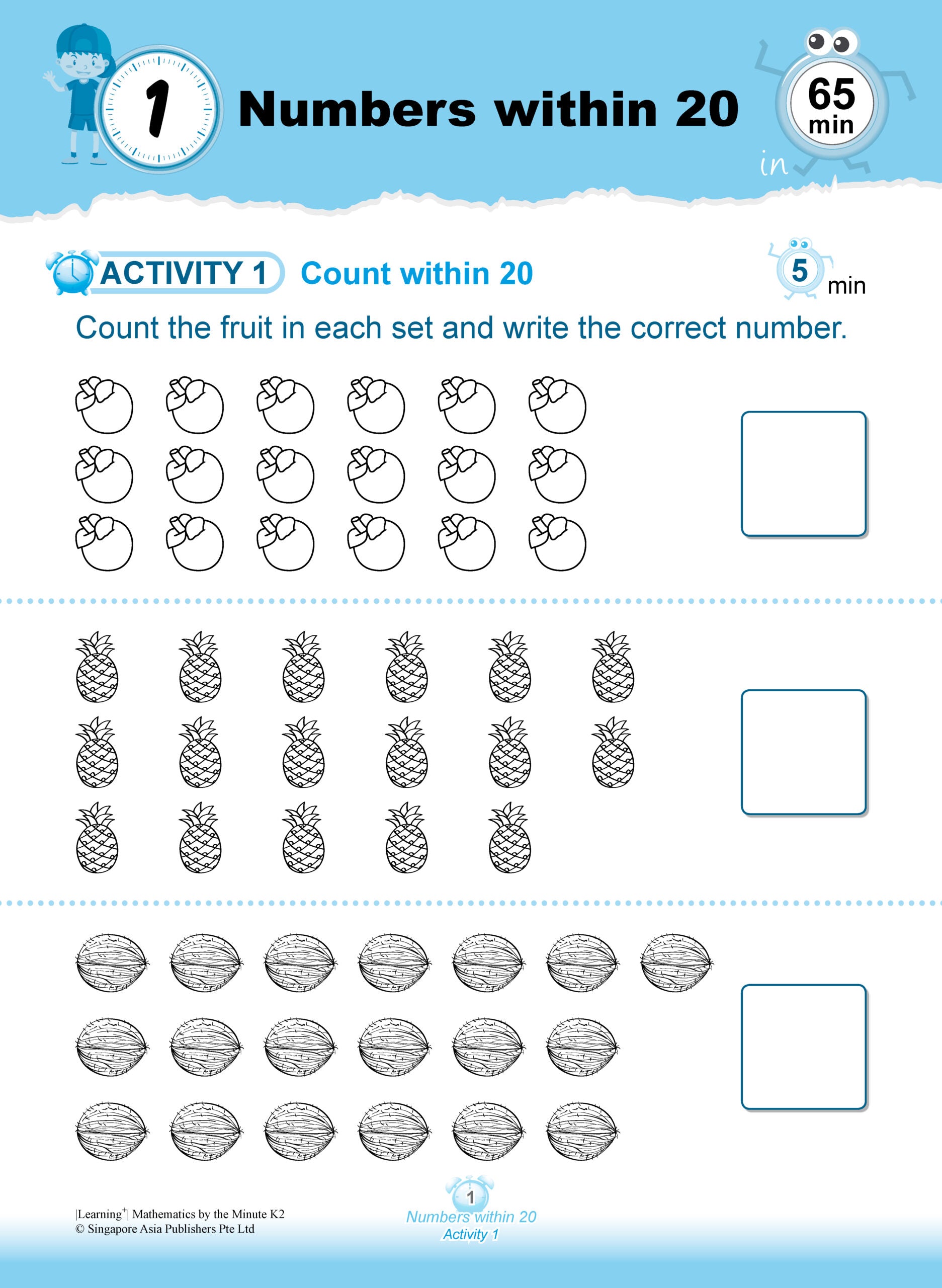 Learning + Mathematics by the minute Kindergarten 2