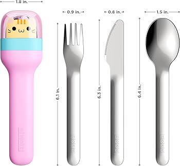 Zoku Kids Pocket Utensil Set - Kitty