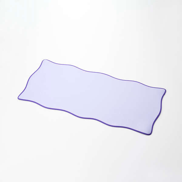 Wave × Bicolor Desk Mat "UKIU" Purple