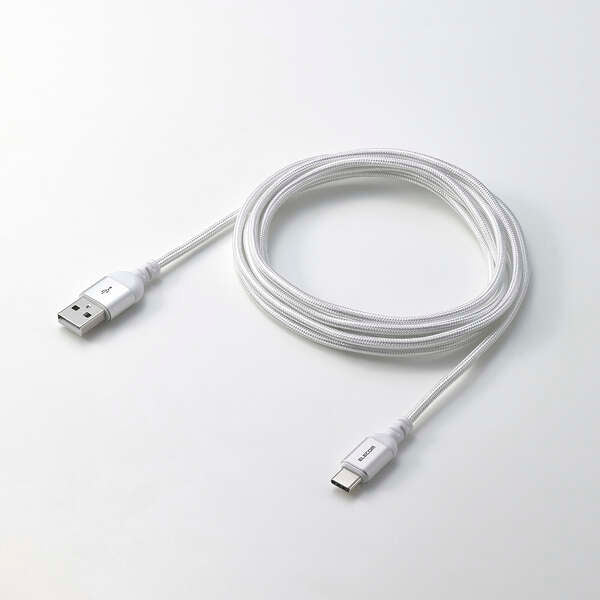 Elecom Braided USB-A to USB-C 15W 2M White