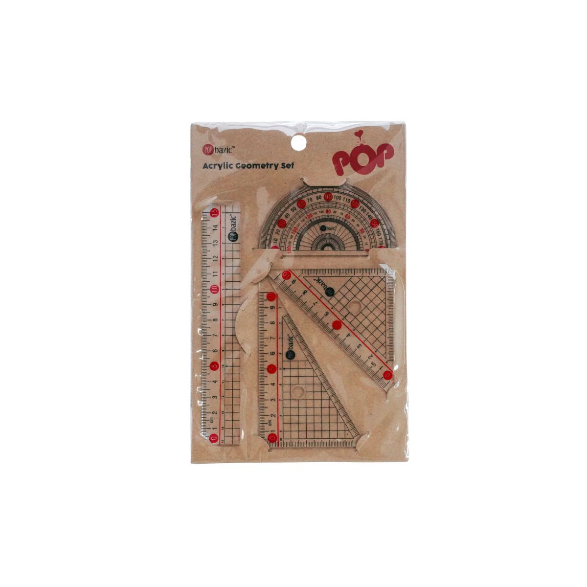 Pop Bazic Acrylic Ruler Set - Pb126201